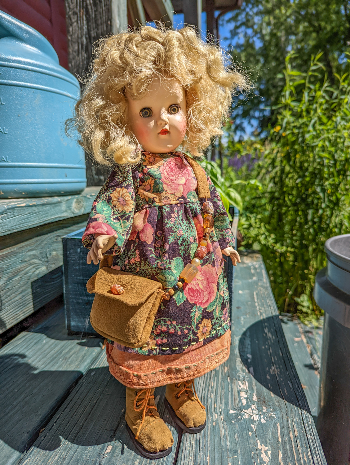 Toni doll, outdoors in new outfit